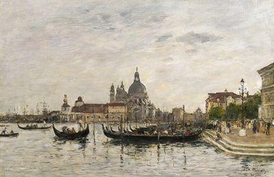 Santa Maria della Salute e a Dogana, Veneza de Eugene Louis Boudin