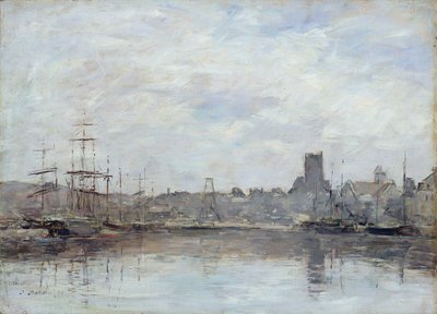 Manhã de setembro: Porto de Fecamp de Eugene Louis Boudin