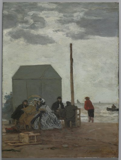 A praia de Deauville, 1864. de Eugene Louis Boudin