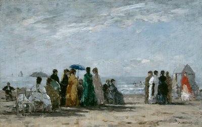 A praia de Trouville de Eugene Louis Boudin