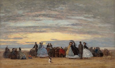A praia de Villerville, 1864. de Eugene Louis Boudin