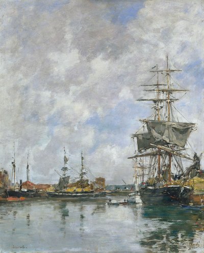 A doca de Deauville, 1891 de Eugene Louis Boudin