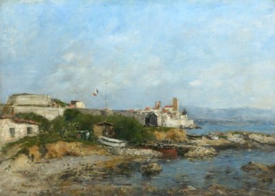 As fortificações em Antibes, França, 1893 de Eugene Louis Boudin