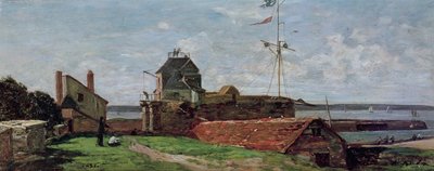 O Francois eu torre em Le Havre, 1852 de Eugene Louis Boudin