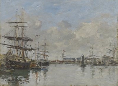 O porto de Le Havre, c.1885-90 de Eugene Louis Boudin