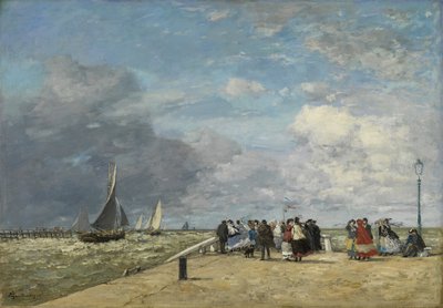 O cais de Trouville de Eugene Louis Boudin