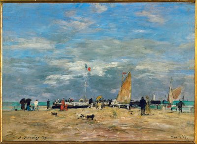 O cais de Deauville de Eugene Louis Boudin