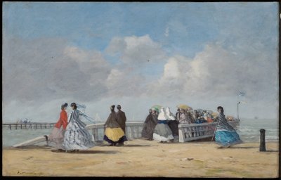 O cais em Trouville, 1864 de Eugene Louis Boudin