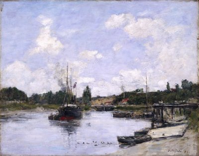 O porto, Saint-Valery-sur-Somme, 1892 de Eugene Louis Boudin