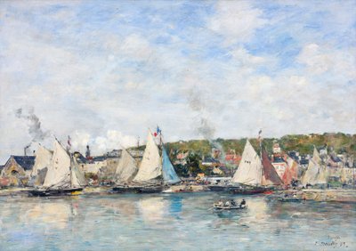 O porto de Trouville, 1893. de Eugene Louis Boudin