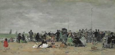 Praia de Trouville, 1874 de Eugene Louis Boudin