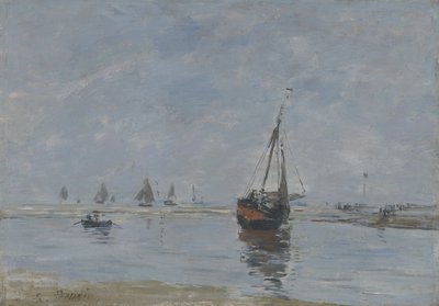 Trouville na maré baixa, c.1888-95 de Eugene Louis Boudin