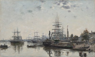 Vista de Bordeaux, do Quai des Chartrons, 1874. de Eugene Louis Boudin