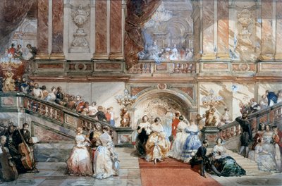 Bola no Hotel de Ville, 1860 de Eugene Louis Lami