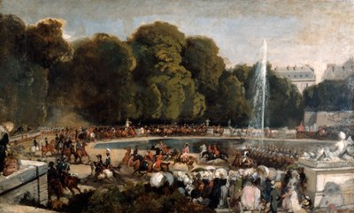 Entrada da duquesa de Orleans no jardim das Tulherias, 1841 de Eugene Louis Lami