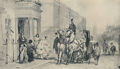 Na Praça Eaton, 1850, 1920 de Eugene Louis Lami