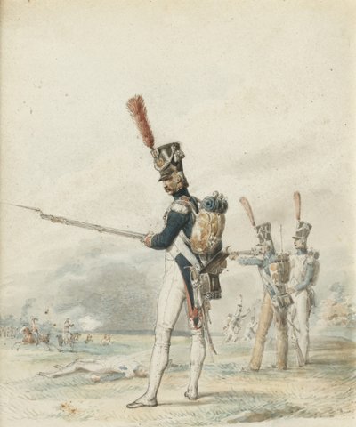 Infantaria da Guarda Jovem em 1812 de Eugene Louis Lami