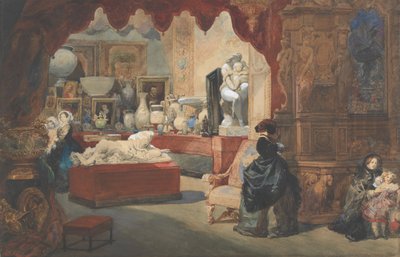 Interior de um Museu, século XIX. de Eugene Louis Lami