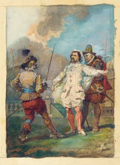 "Les Fourberies de Scapin", depois de Moliere de Eugene Louis Lami