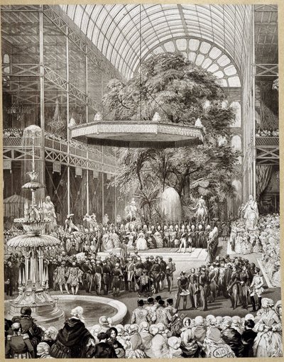 Abertura da Exposição Mundial de 1851 em Londres pela Lami. de Eugene Louis Lami
