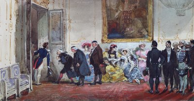 O público de Charles X (aguarela) de Eugene Louis Lami
