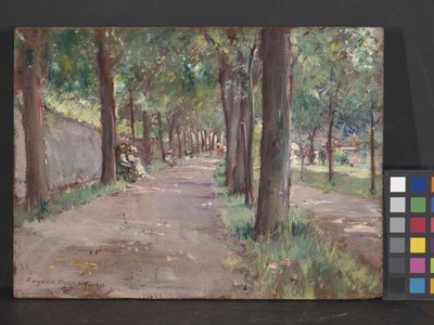 Cena de rua (óleo sobre painel) de Eugene Paul Ullmann
