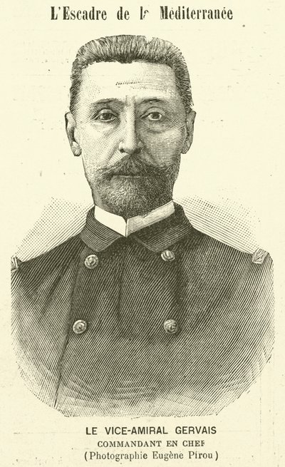 Vice-Almirante Gervais, comandante da frota mediterrânea francesa de Eugene Pirou