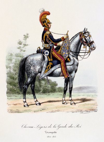 Rei Guarda Cavalos Leves, Trompetista, 1814-15 de Eugene Titeux
