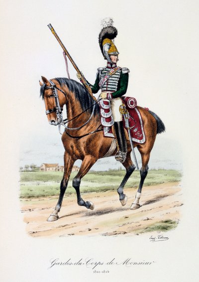 Guardas do Corpo de Monsieur, 1820-24 de Eugene Titeux