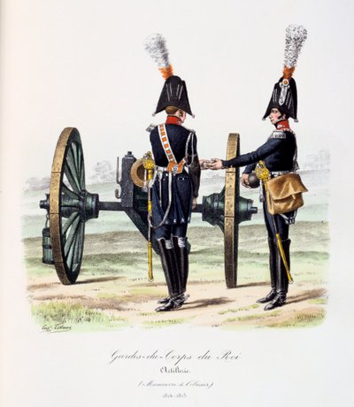 Guarda-costas do rei, artilharia, 1814-15 de Eugene Titeux