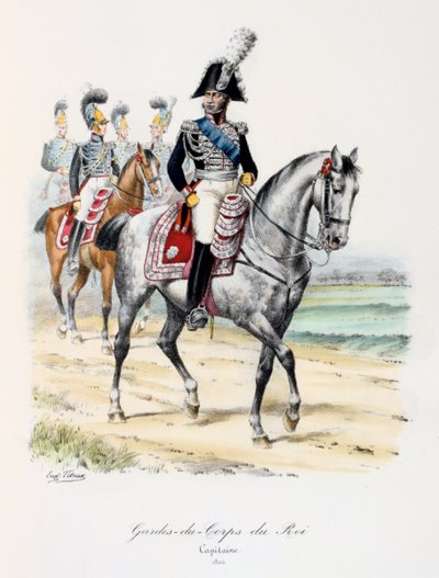 Guarda-costas do rei, capitão, 1820 de Eugene Titeux