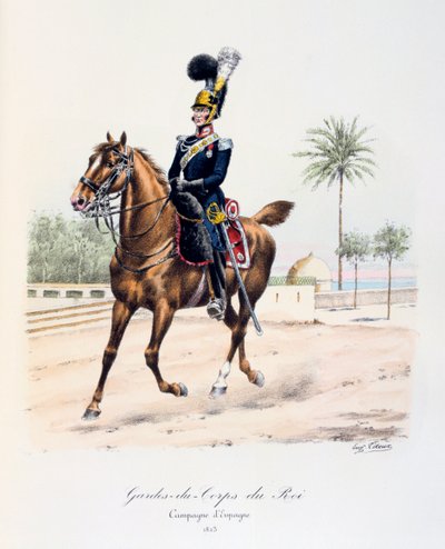 Guarda-costas do rei, Campanha Espanhola, 1823, c1814-1830 de Eugene Titeux
