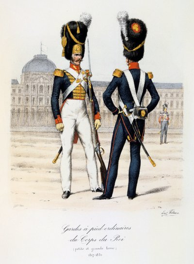 Protetores de pé do rei comum, pequenos e altos, 1817-30 de Eugene Titeux
