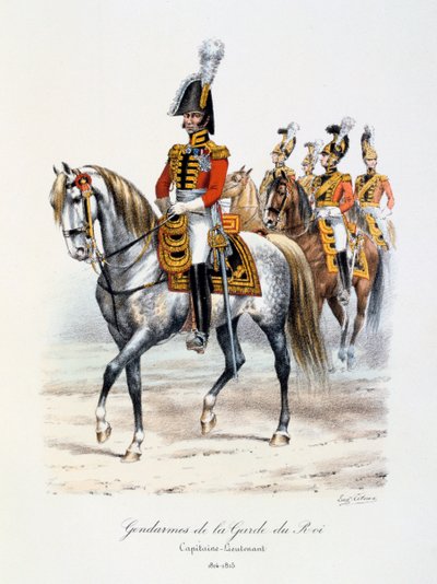 Gendarmes da guarda do rei, capitão-tenente, 1814-15 de Eugene Titeux