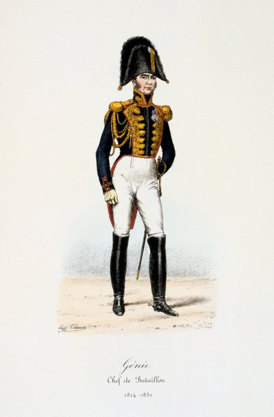 Genie, chefe do batalhão, 1814-30 de Eugene Titeux