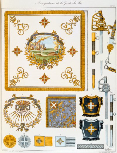 Mosqueteiros da Guarda Real, Insígnias de Eugene Titeux