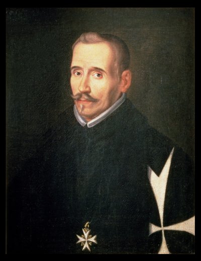 506 131-0795275/1 Retrato de Lope Felix de Vega Carpio (1562-1635) c.1630 (óleo sobre tela) de Eugenio (attr. to) Caxes