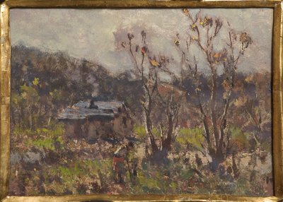 Farmstead (óleo e têmpera no papel) de Eugenio Gignous