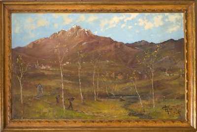 Mountain Lanscape (óleo sobre tela) de Eugenio Gignous