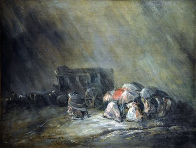 A Tempestade (óleo sobre tela) de Eugenio Lucas Velázquez