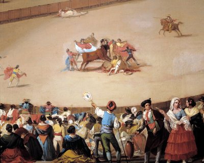 A praça de touros dividida, pormenor de Eugenio Lucas Velazquez
