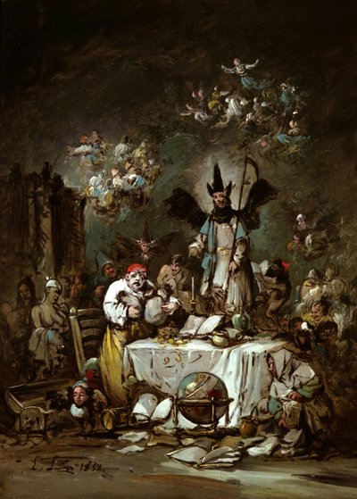 Capricho alegórico. A avareza, 1852 de Eugenio Lucas Velázquez
