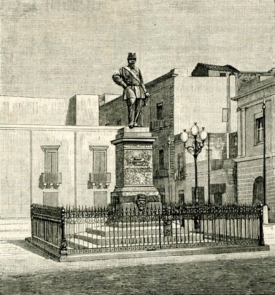 Monumento a Vittorio Emanuele II (1820-1878), por Eugenio Maccagnani (1852-1930), Lecce, Apúlia, Itália de Eugenio Maccagnani