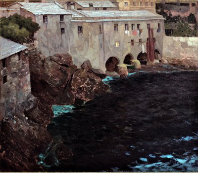 Os arcos da abadia de San Fruttuoso, c.1909 de Eugenio Olivari