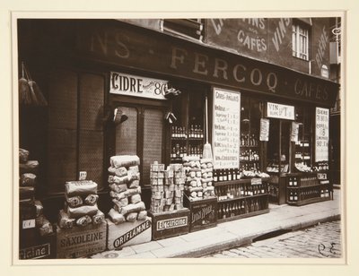 Frente da loja de Eugène Atget