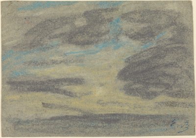 Nuvens sobre o mar de Eugène Boudin