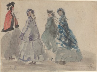 Quatro Mulheres em Trouville de Eugène Boudin