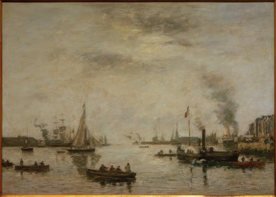 Le Havre, vista para o porto de Eugene Louis Boudin