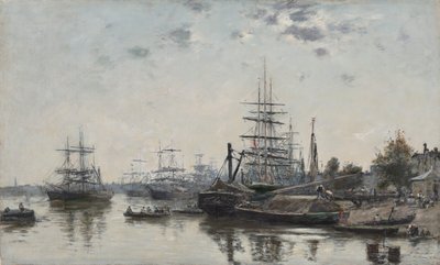 Vista de Bordeaux, do Quai des Chartrons de Eugène Boudin