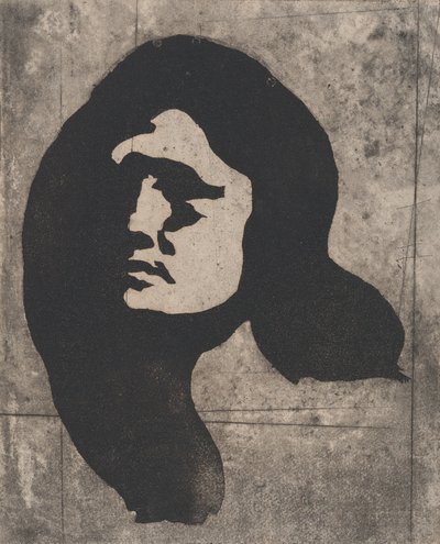 Cabeça de uma mulher, c. 1904. de Eugène Carrière